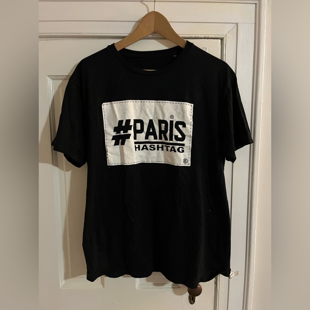 # Paris T shirt …bought in Paris! ….by Famous 100% cotton. Size XL